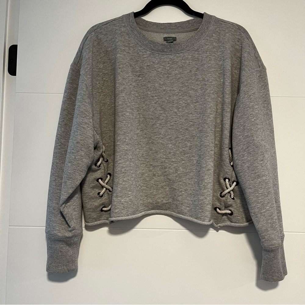 Aerie | Distressed Crop Sweatshirt